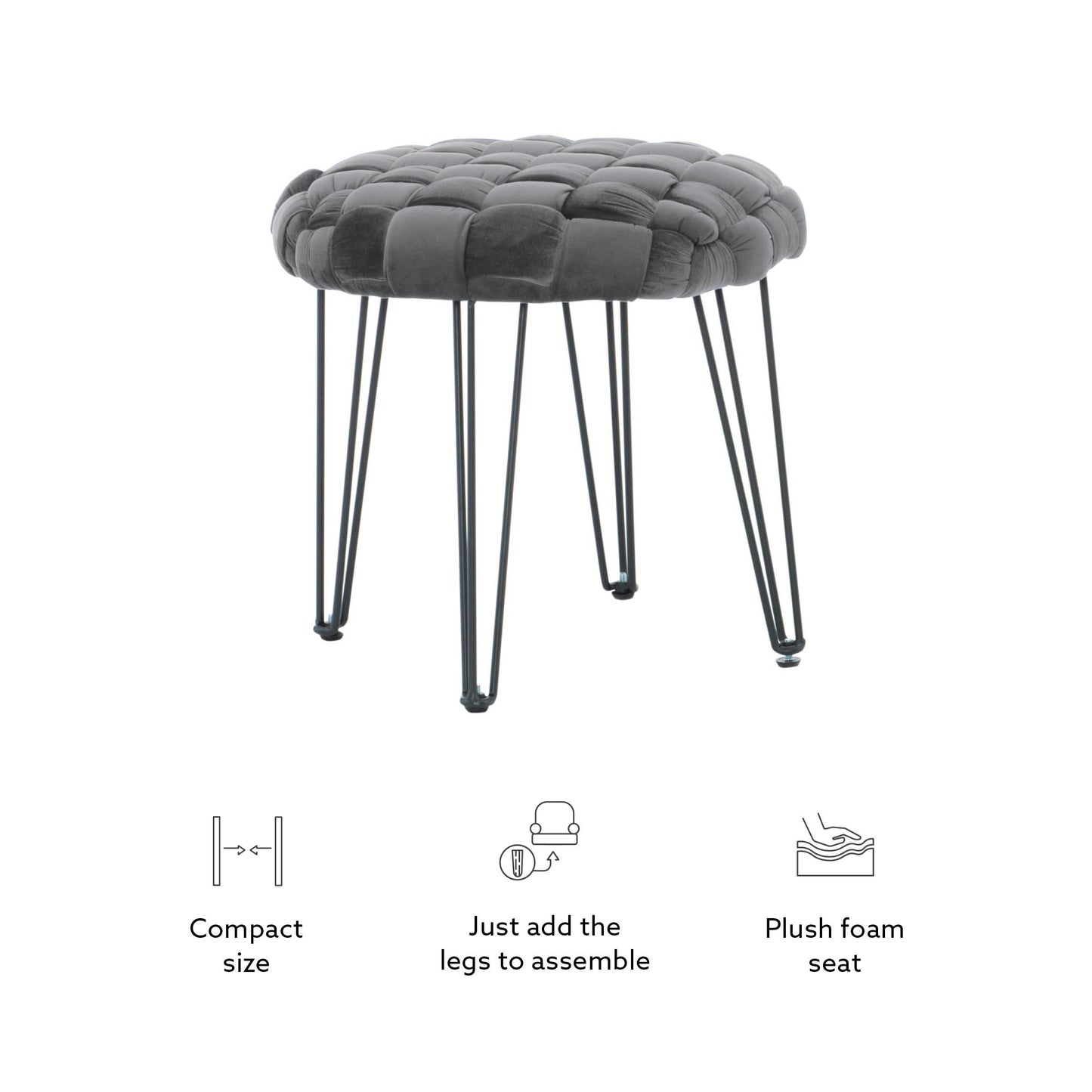 Tabouret rond écarlate