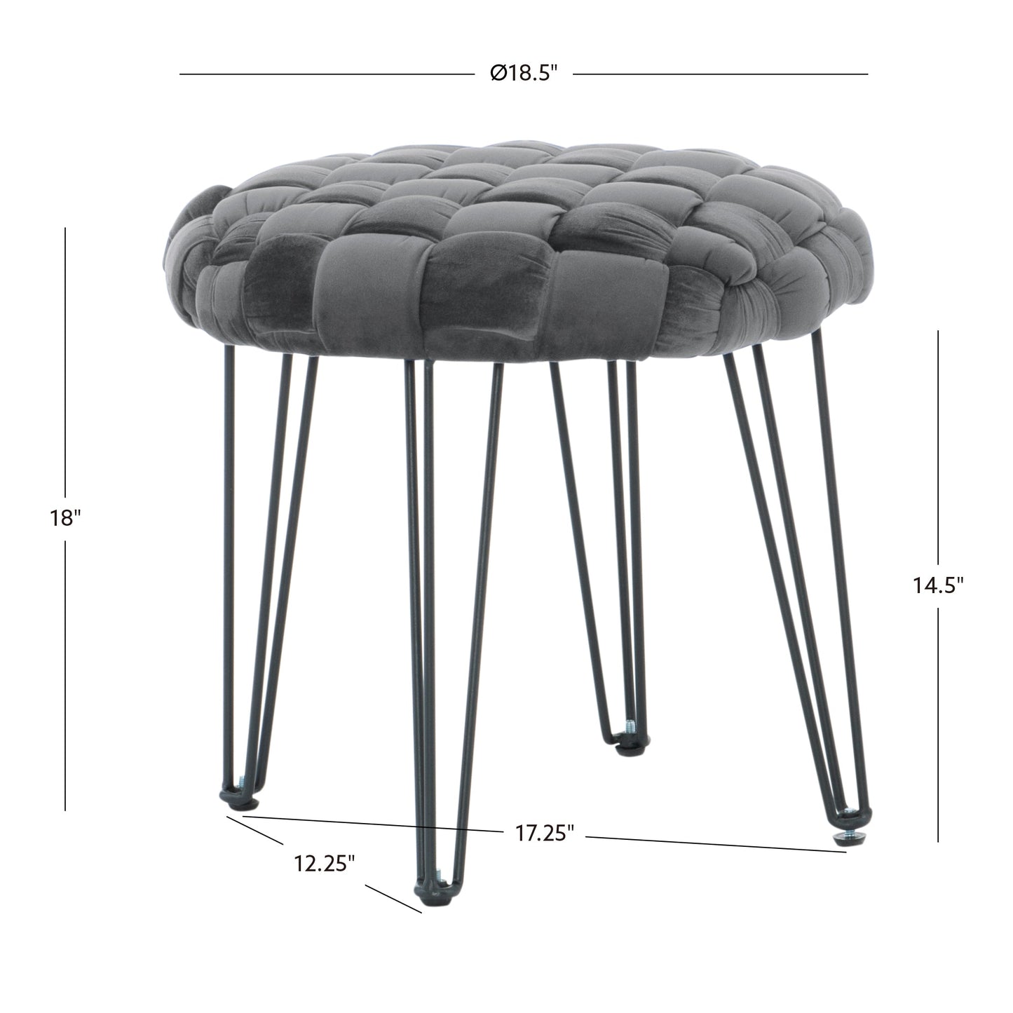 Tabouret rond écarlate