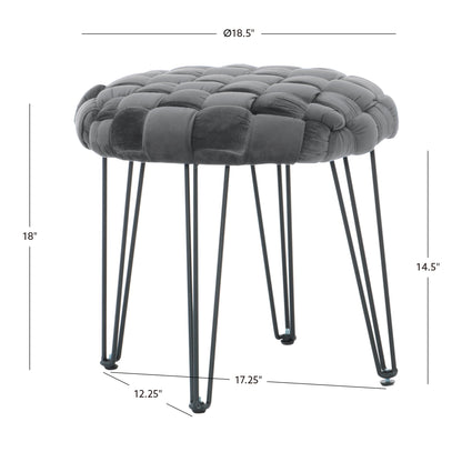 Tabouret rond écarlate