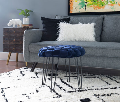 Tabouret rond écarlate