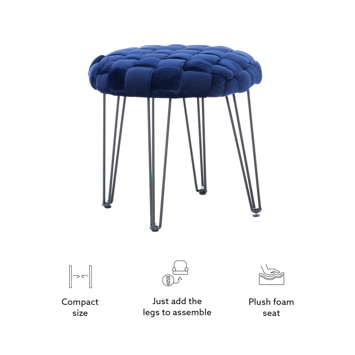 Tabouret rond écarlate