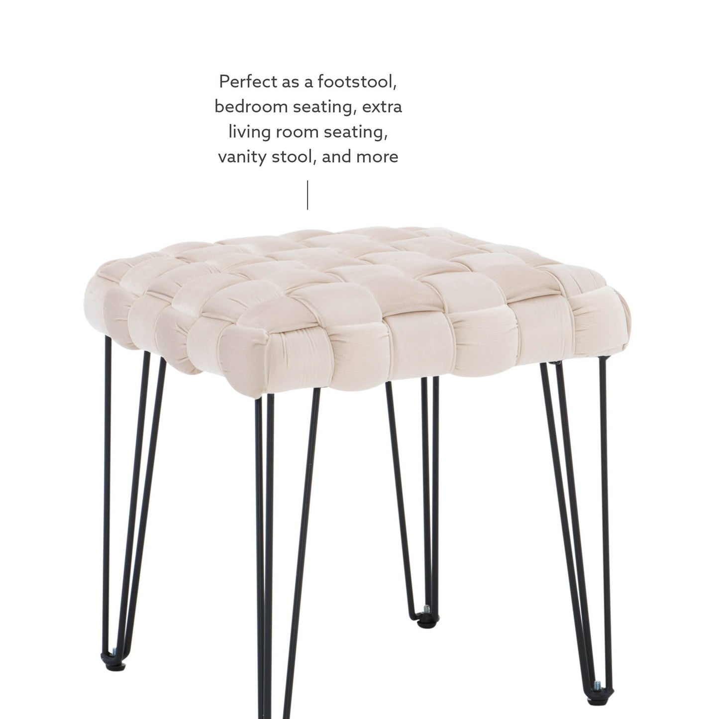 Tabouret ottoman carré Neva