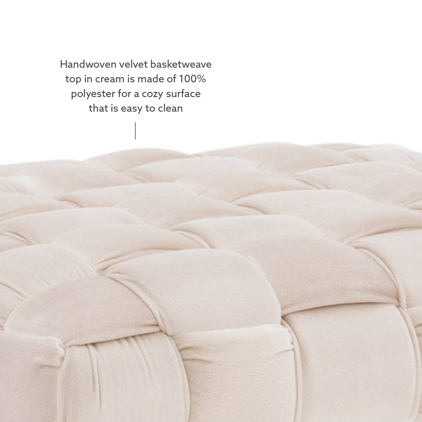 Tabouret ottoman carré Neva