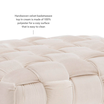 Tabouret ottoman carré Neva