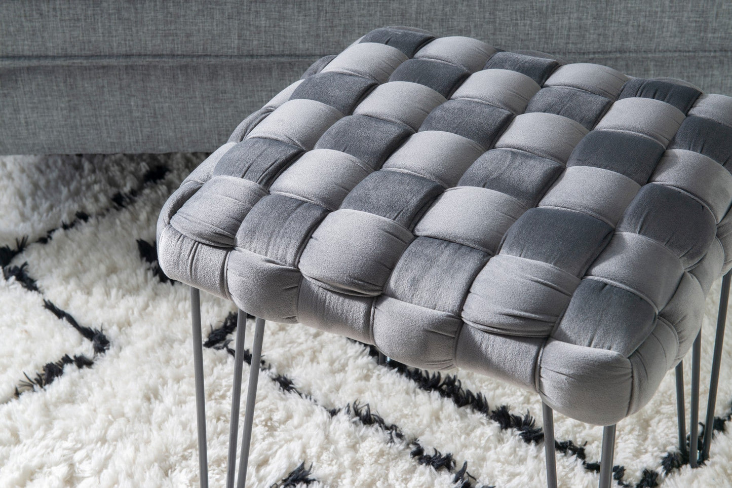 Tabouret ottoman carré Neva