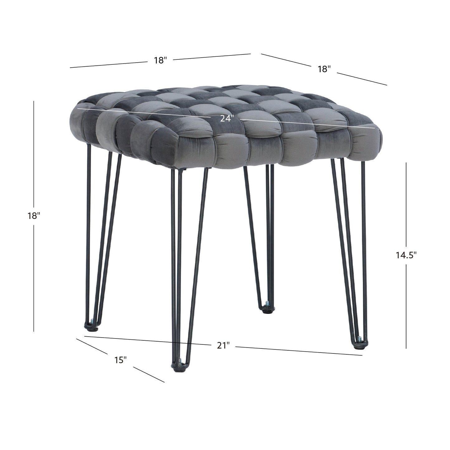 Tabouret ottoman carré Neva