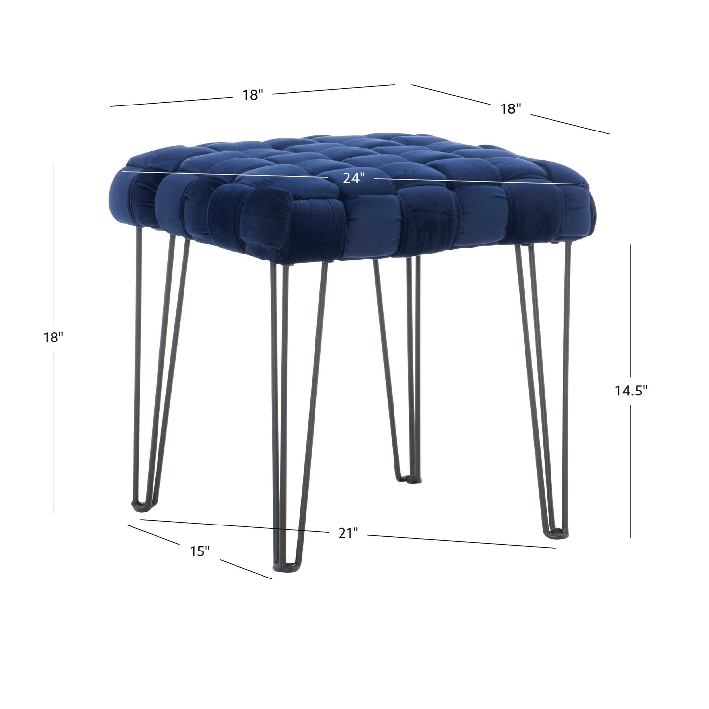 Tabouret ottoman carré Neva