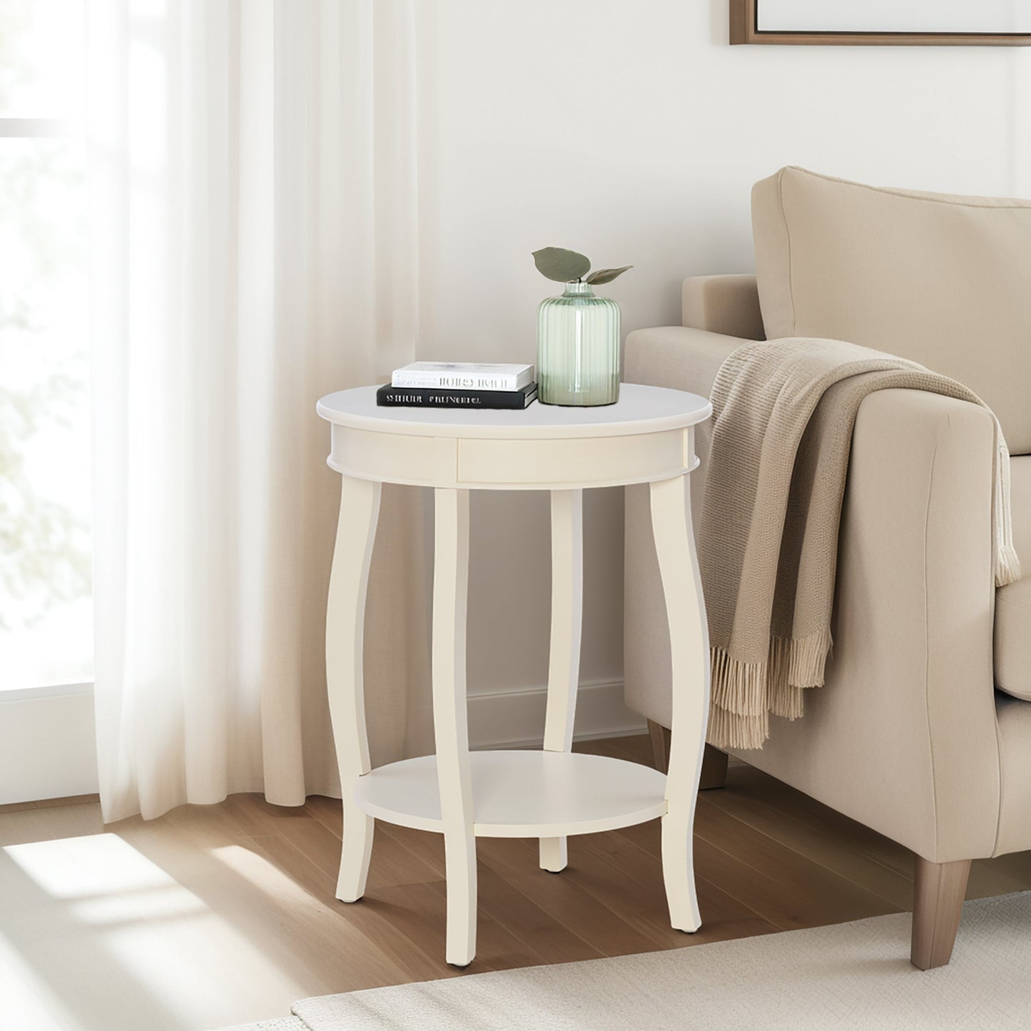 Table d'appoint ronde arc-en-ciel