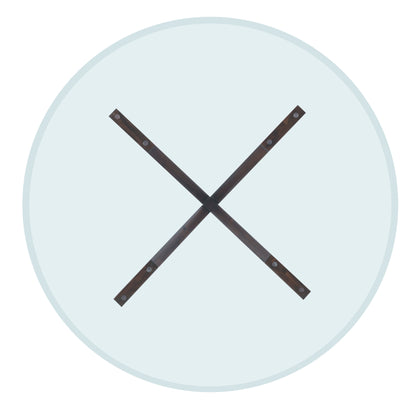 Table de salle à manger Auden noire avec plateau en verre