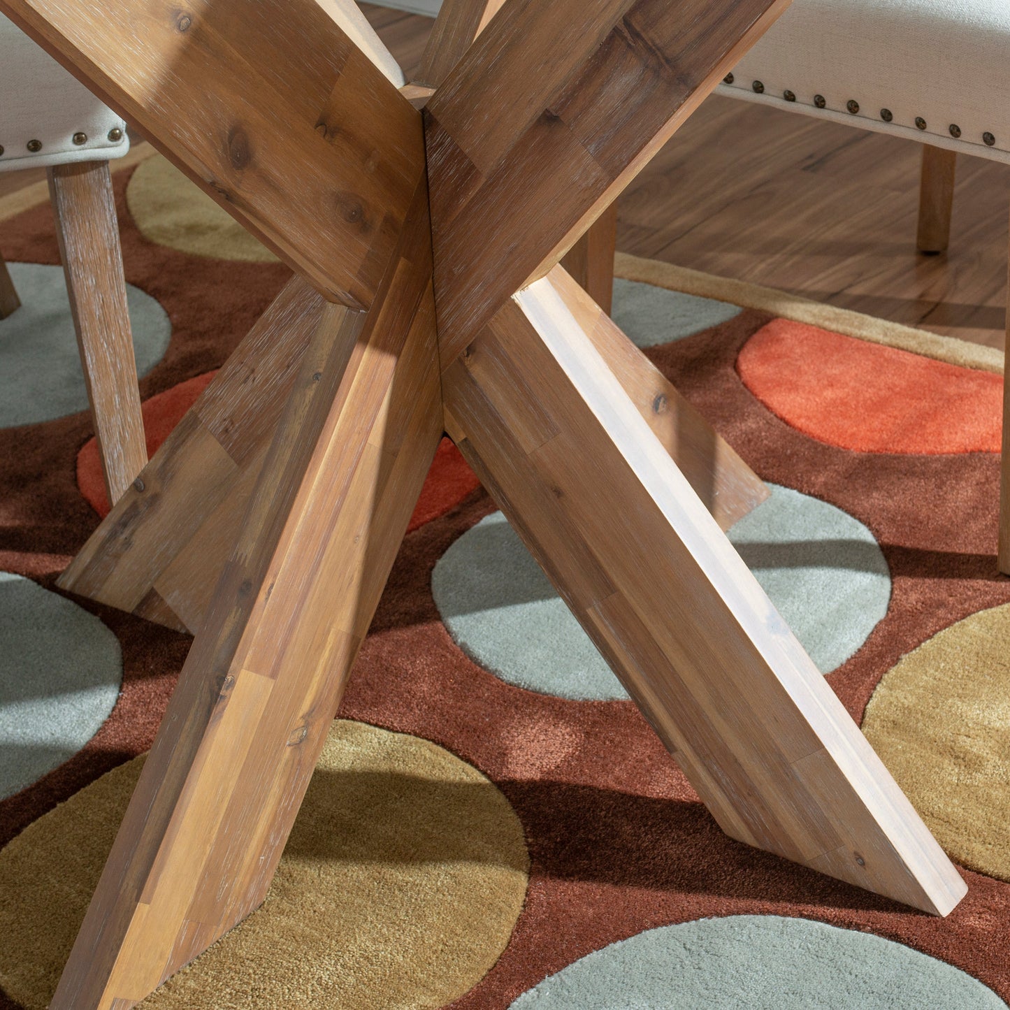 Table de salle à manger Auden noire avec plateau en verre