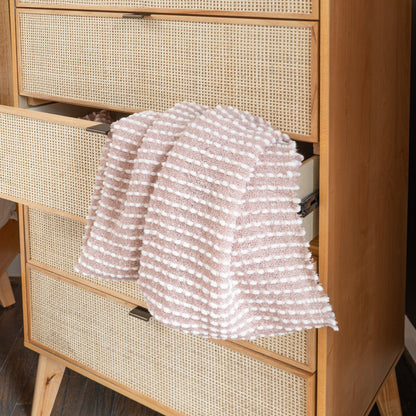 Commode Claudette Cane à 5 tiroirs