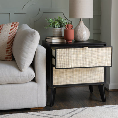 Table de chevet Claudette à 2 tiroirs