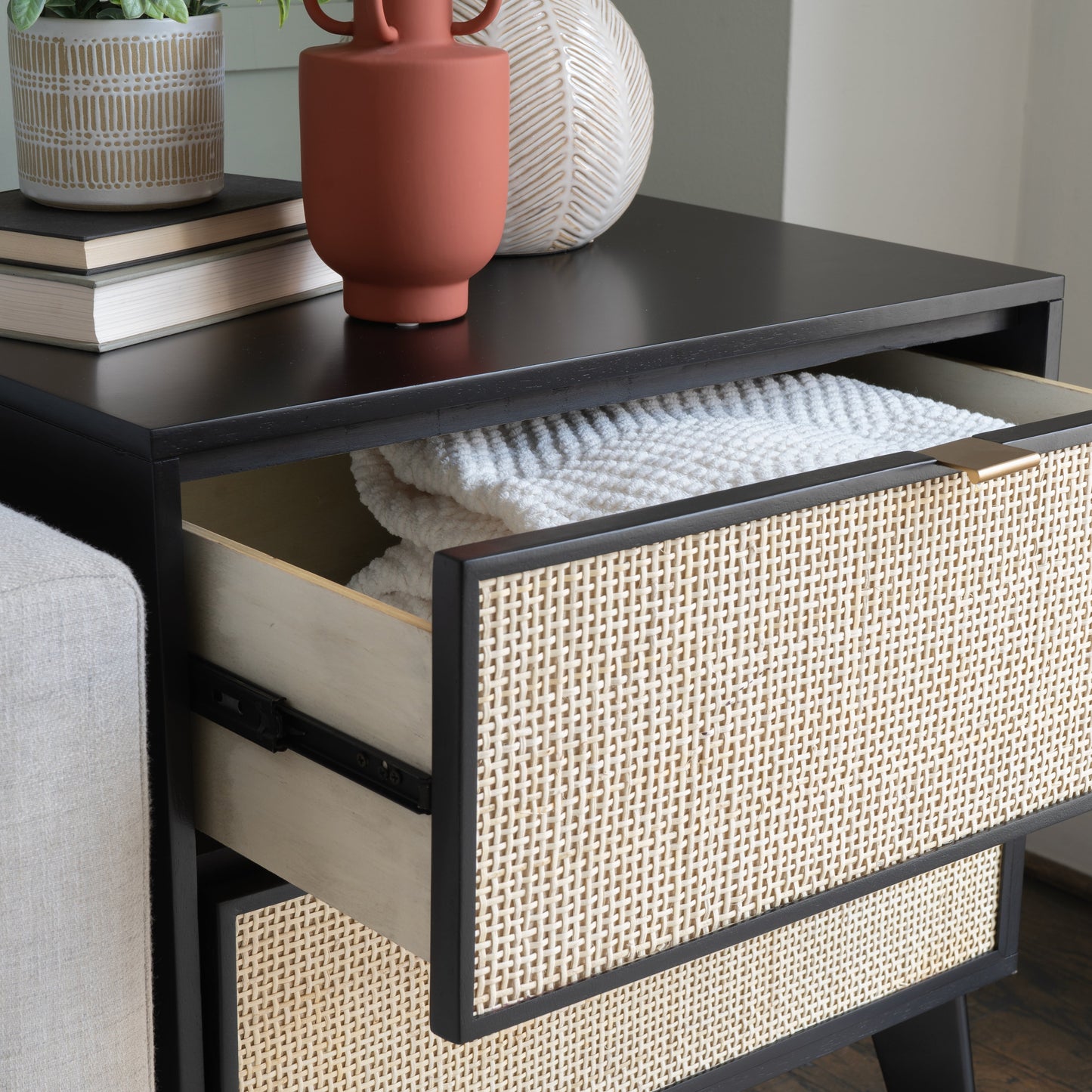 Table de chevet Claudette à 2 tiroirs