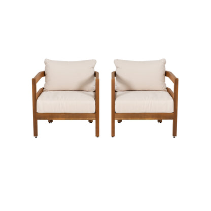 Fauteuil club d'extérieur marron Surfside