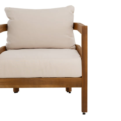 Fauteuil club d'extérieur marron Surfside