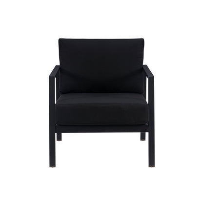 Fauteuil d'extérieur Alora en aluminium noir