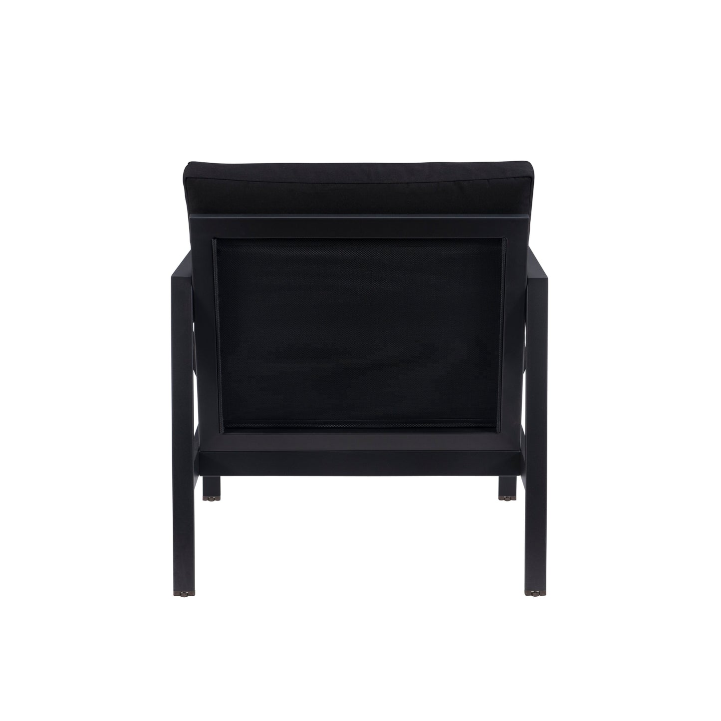 Fauteuil d'extérieur Alora en aluminium noir
