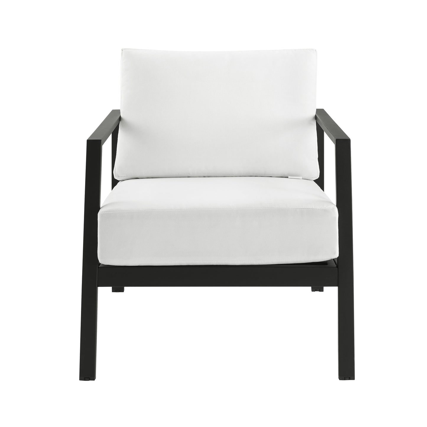 Fauteuil d'extérieur Alora en aluminium noir