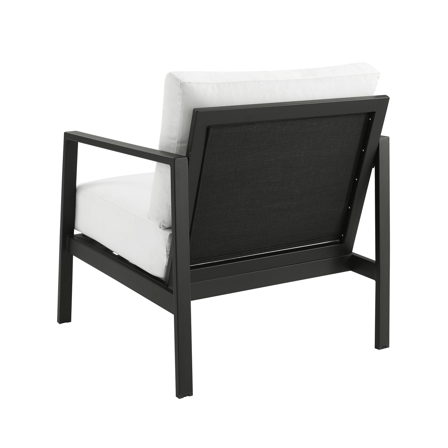 Fauteuil d'extérieur Alora en aluminium noir