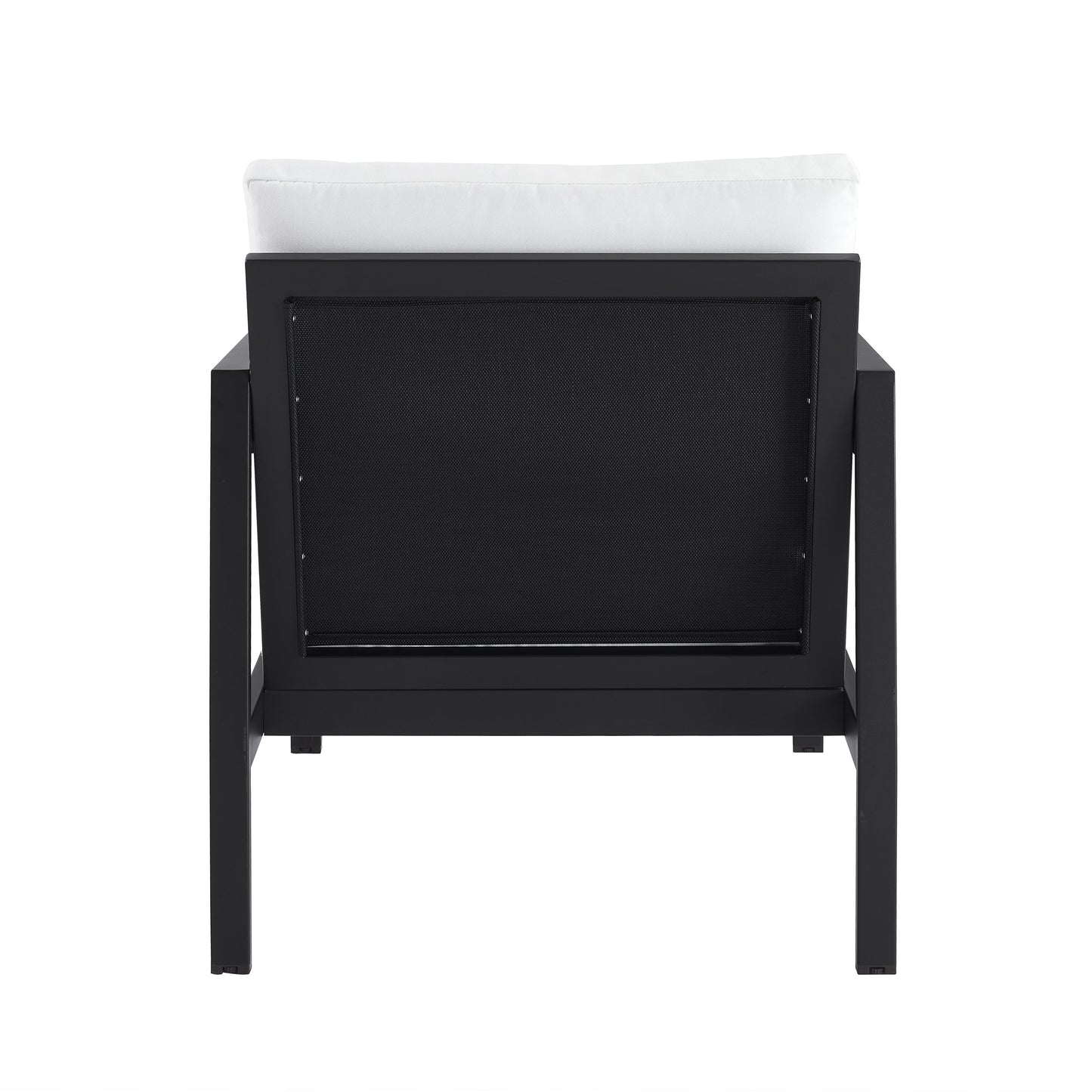 Fauteuil d'extérieur Alora en aluminium noir