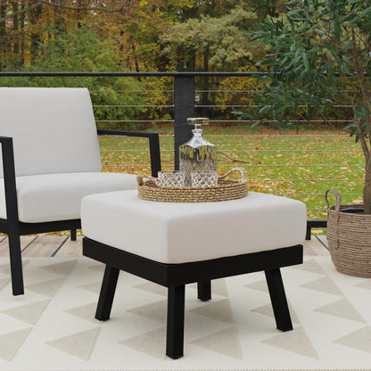 Pouf en aluminium Alora