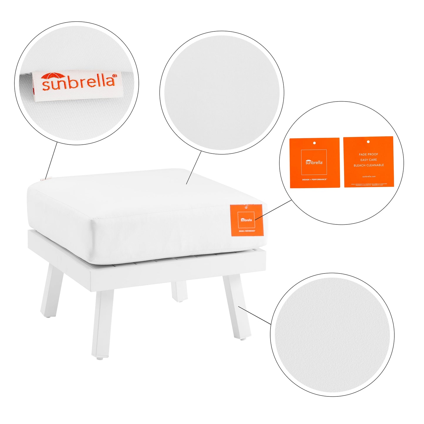 Pouf en aluminium Alora