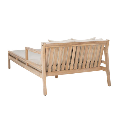 Chaise longue double d'extérieur Svana beige