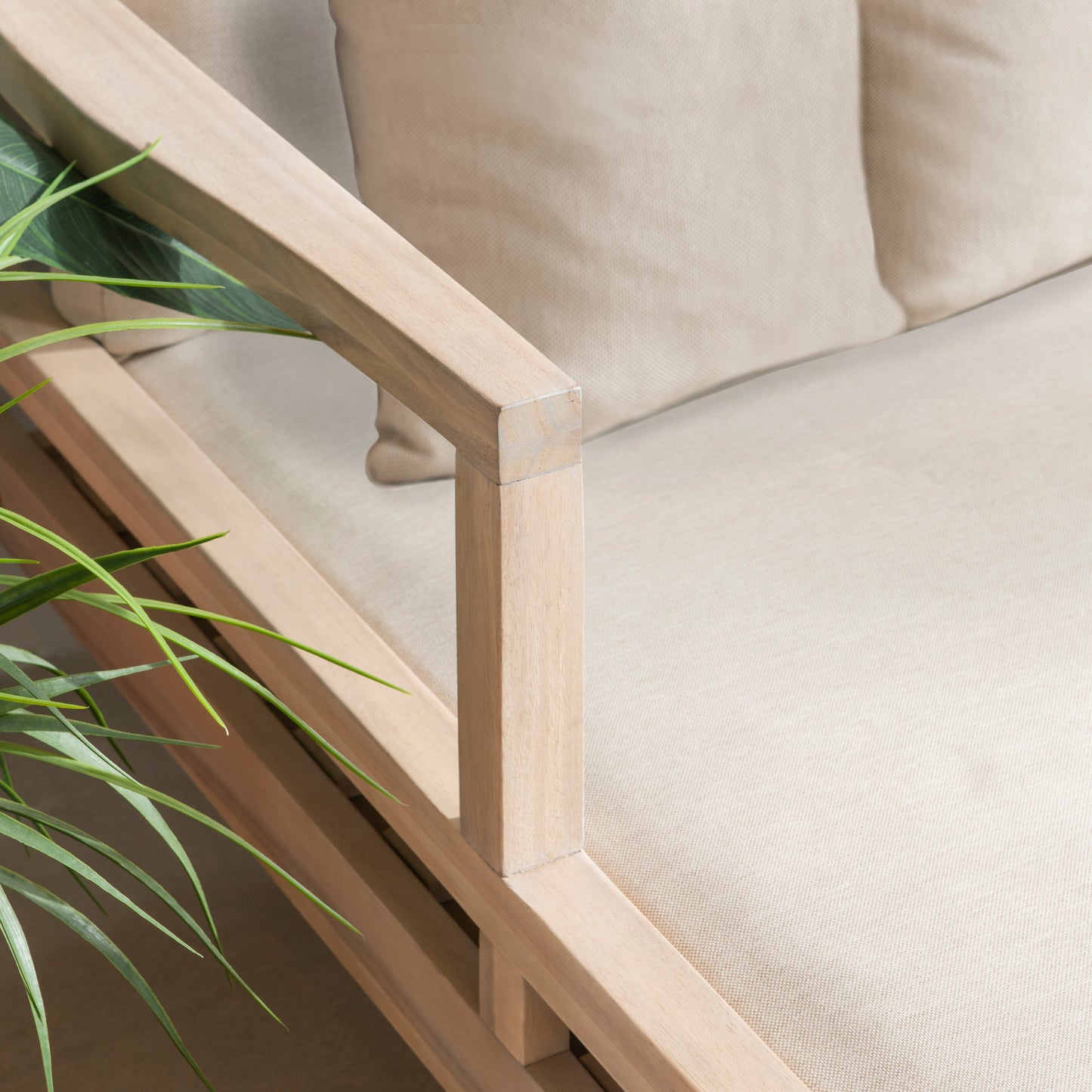 Chaise longue double d'extérieur Svana beige