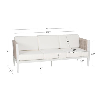 Canapé 3 places Calabash blanc