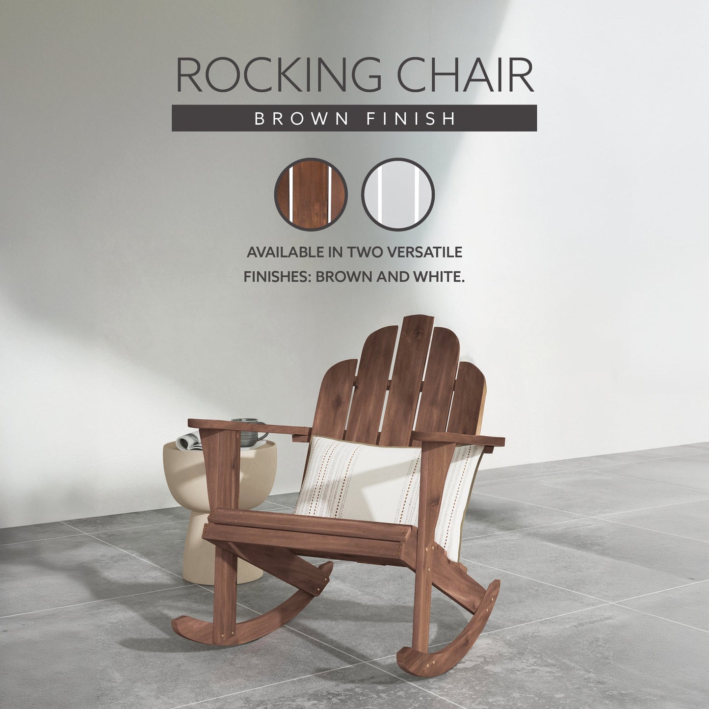 Fauteuil à bascule Adirondack