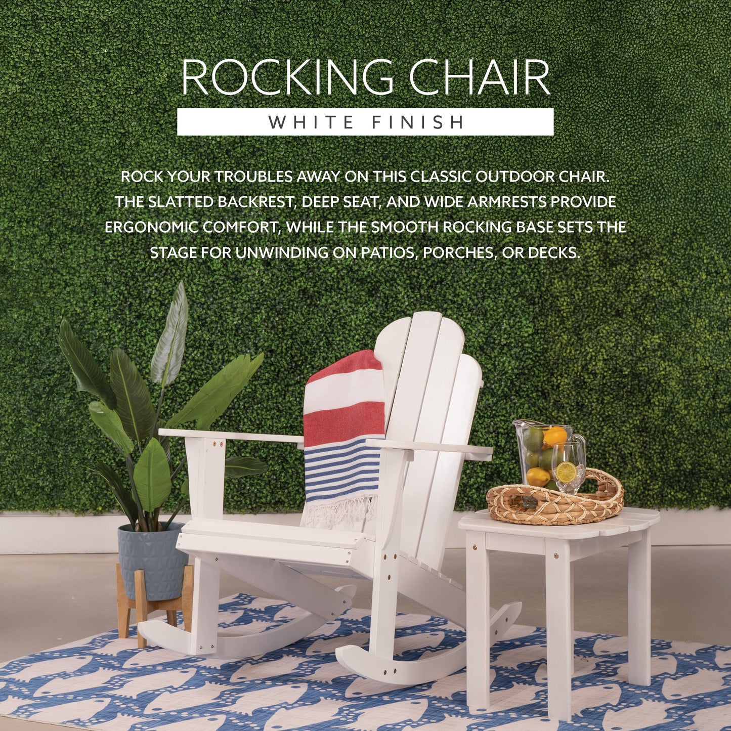 Fauteuil à bascule Adirondack