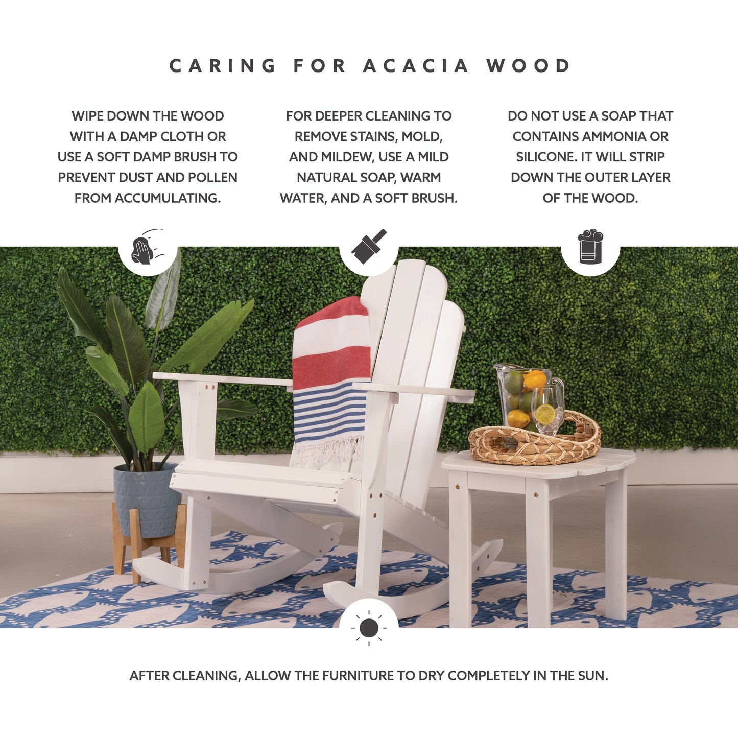 Fauteuil à bascule Adirondack