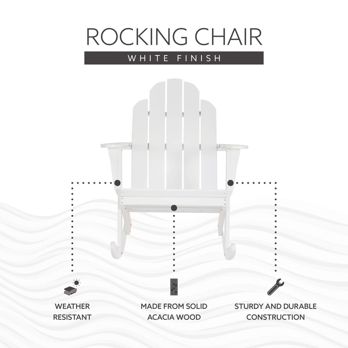 Fauteuil à bascule Adirondack