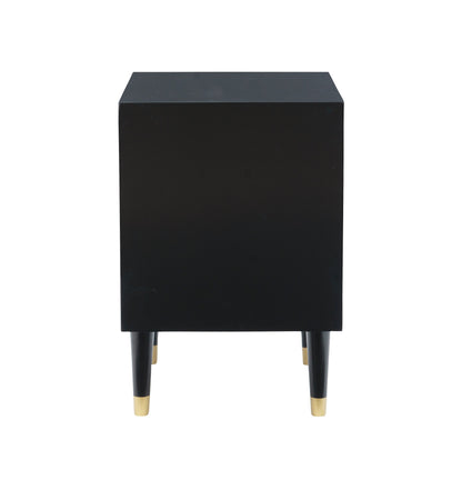 Table de chevet texturée Geo à 2 tiroirs