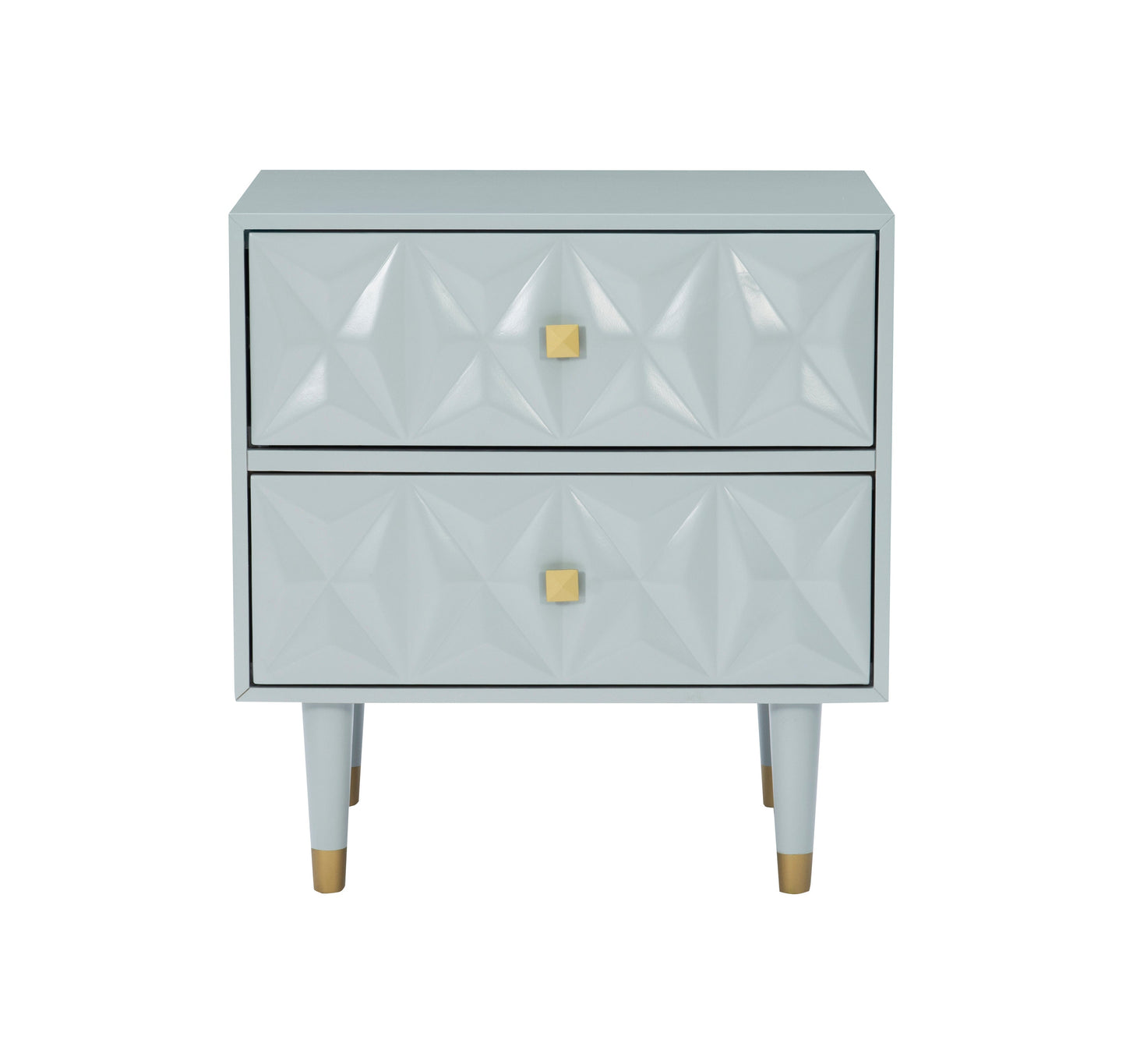 Table de chevet texturée Geo à 2 tiroirs