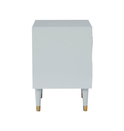 Table de chevet texturée Geo à 2 tiroirs