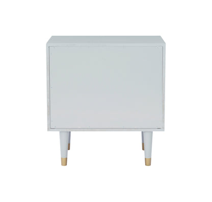 Table de chevet texturée Geo à 2 tiroirs