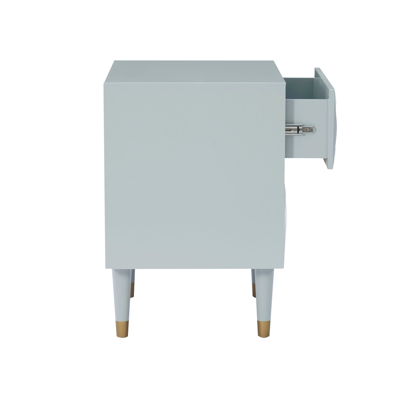 Table de chevet texturée Geo à 2 tiroirs