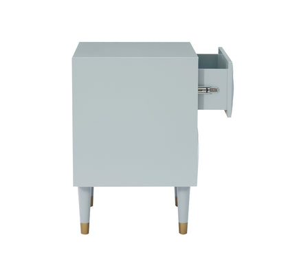 Table de chevet texturée Geo à 2 tiroirs