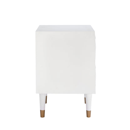 Table de chevet texturée Geo à 2 tiroirs