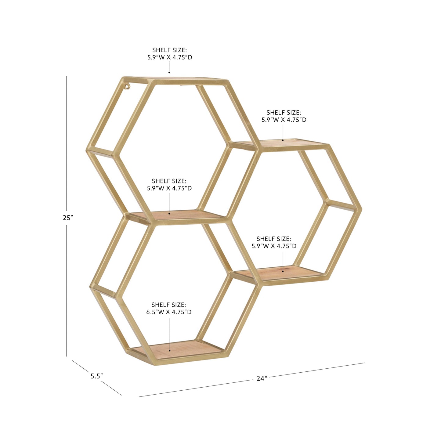 Étagères murales métalliques Willa
