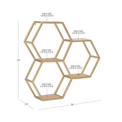 Étagères murales métalliques Willa