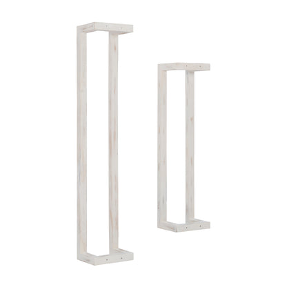 Porte-serviettes en bois blanc Troy (lot de 2)