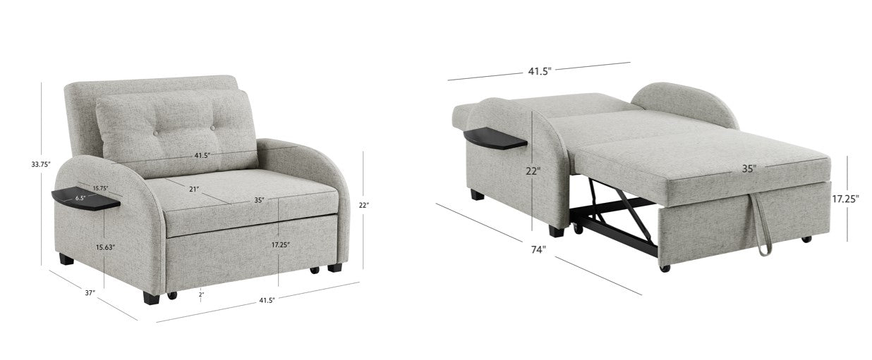 Fauteuil convertible Aileen Wide