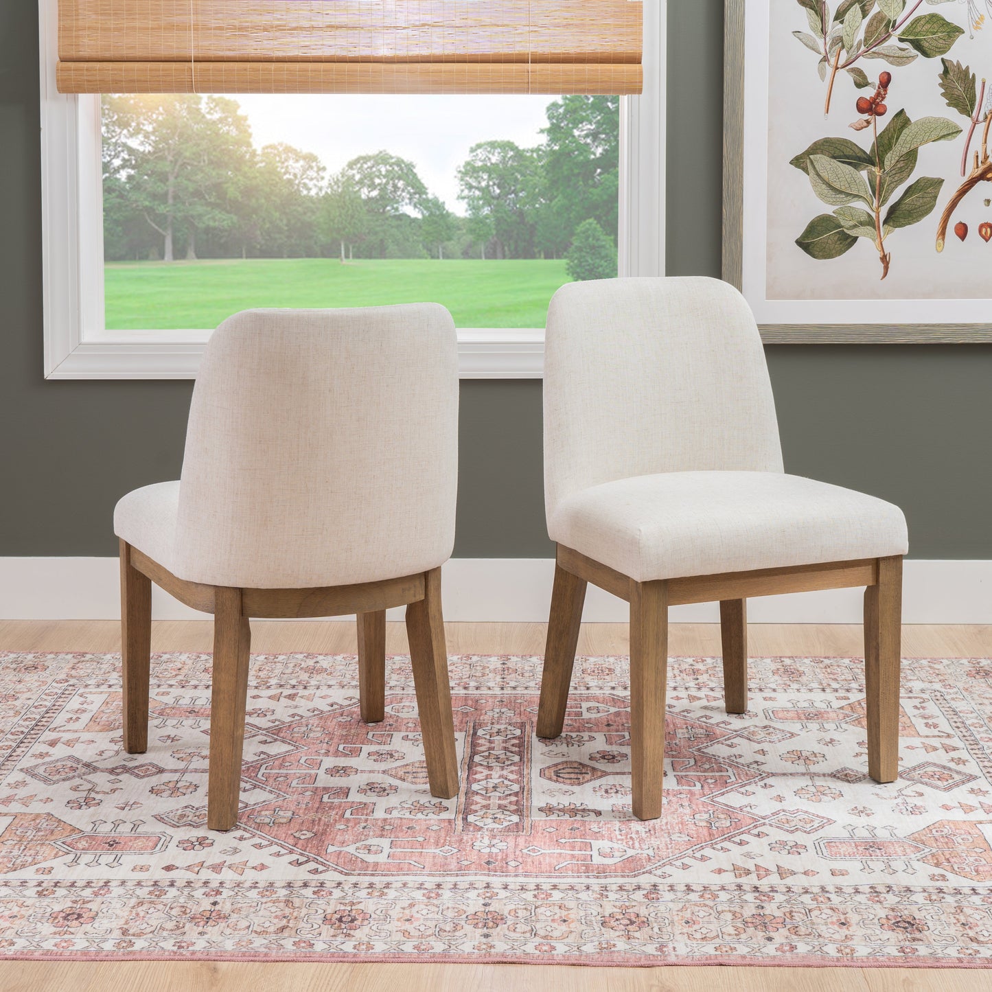 Chaises d'appoint rembourrées crème Torres