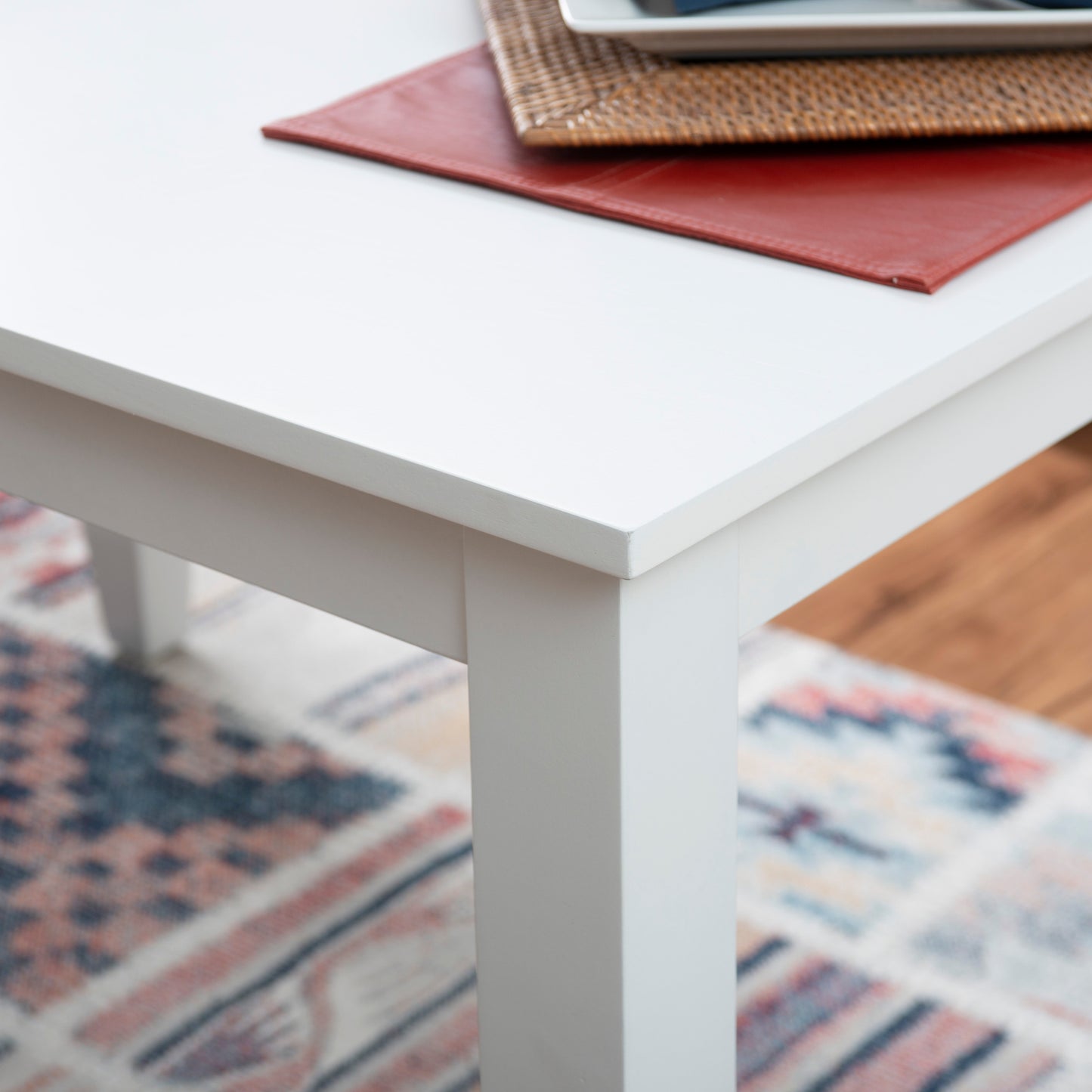 Table à manger rectangulaire blanche Maui