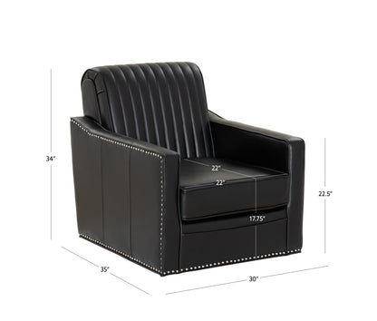 Fauteuil pivotant Carter en similicuir
