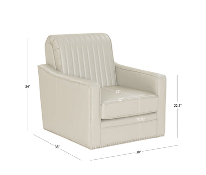 Fauteuil pivotant Carter en similicuir
