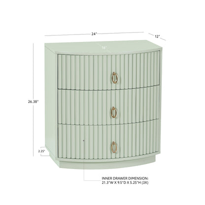 Table de chevet Ciarra à 3 tiroirs