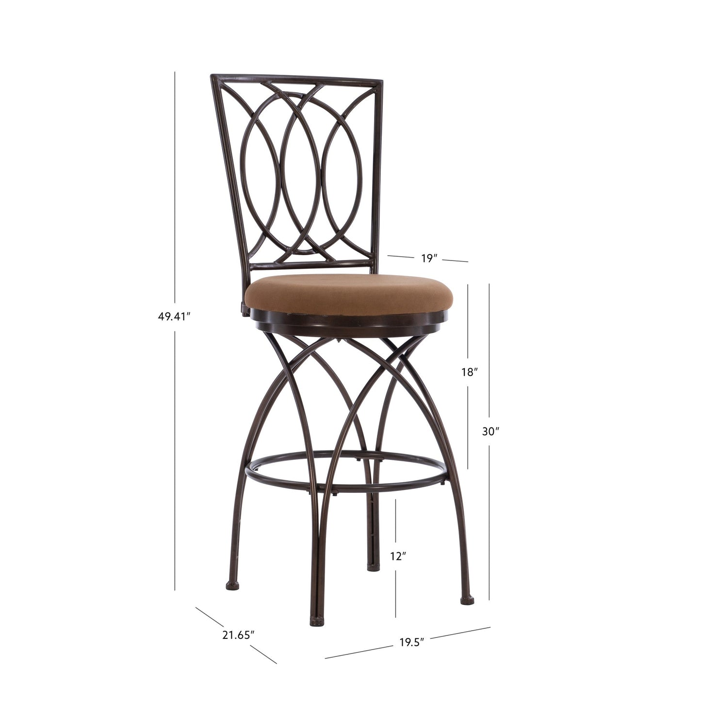 Tabouret en bronze Brasco pour grandes tailles